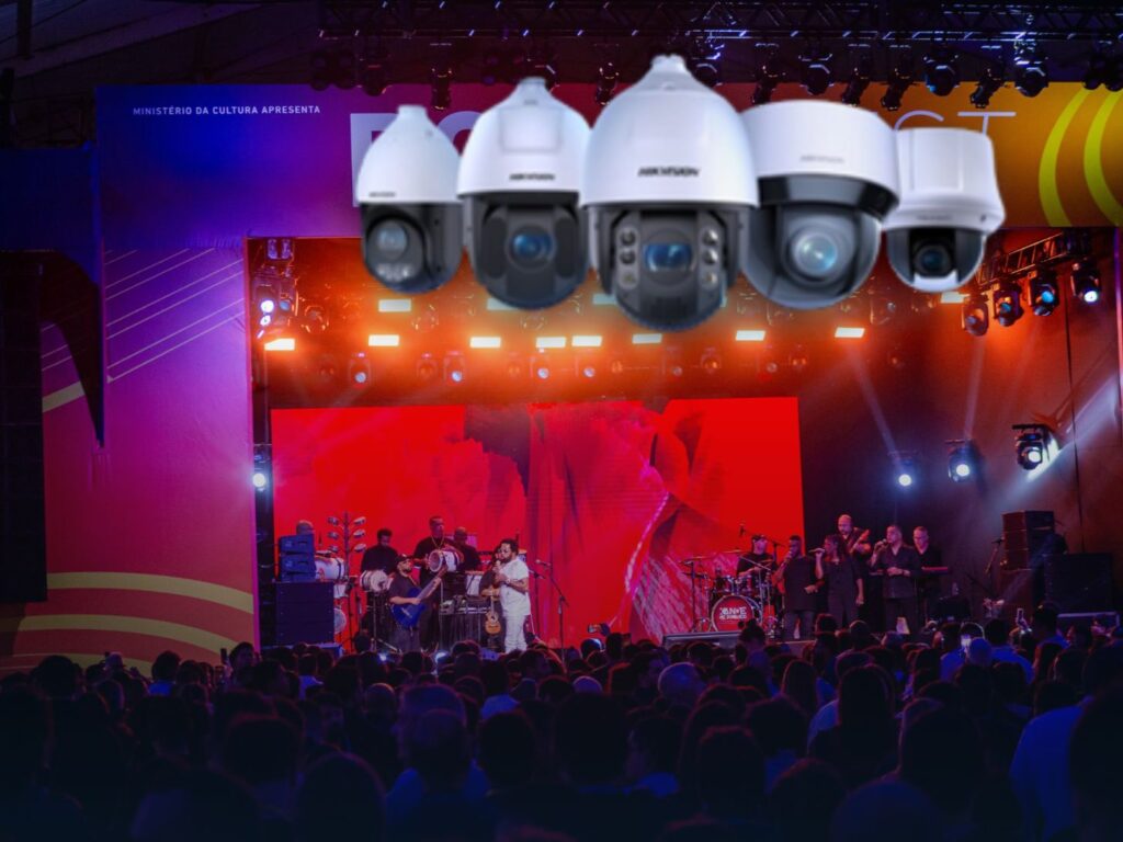Monitoramento com câmeras speed dome Hikvision em evento ao vivo
